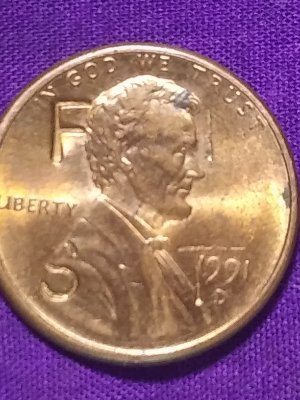 1991-D-Penny-Stamped-With-F-S-And-T
